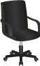 illustration of a swivel office chair in black awaiting scrap pick up